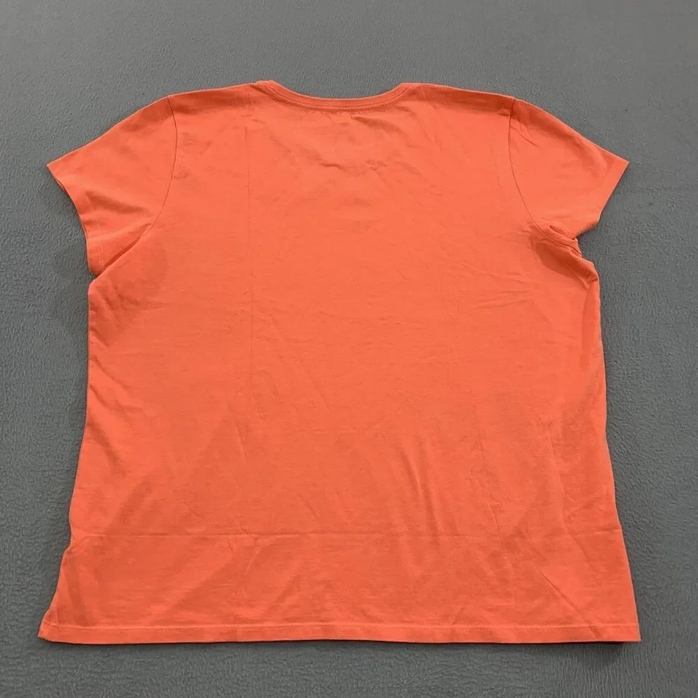 Life Is Good Shirt Womens 2XL Orange Crusher Tee Wine Glass Graphic Cotton NWT - Picture 10 of 10